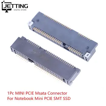 1pc Mini PCI-E PCI Express PCie mSATA 52pin 4.0 mm de Altura Zócalo Hembra Adaptador de Conector a Bordo de SMT Para SSD