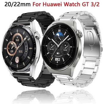 20 22mm Correa de Metal Para Huawei Watch GT2 GT3 GT 2 3 Pro SE 46 mm 42 mm de la Banda de Acero Inoxidable Para Huawei Watch 4/4 Pro de la Pulsera de la Correa