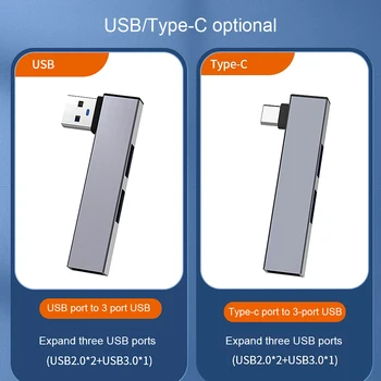 3 en 1 HUB USB Tipo C HUB OTG USB 3.0/Tipo-C 3.0 A USB 3 USB Divisor Hub de Velocidad de 5.0 Gbps Puerto 3 para PC Portátil