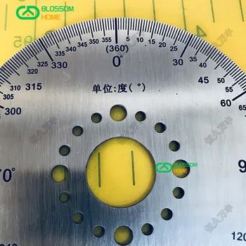 360 Grados de línea de la Placa de Disco de Acero Inoxidable Diámetro:70 mm/100 mm Agujero Interior:20 mm Espesor:2 mm