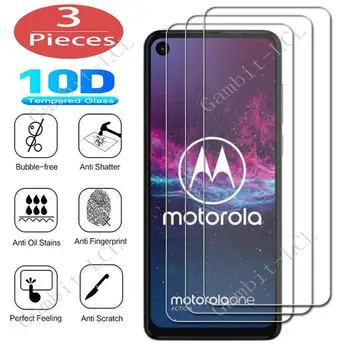 3Pcs Cristal de Protección Para Motorola Moto E6 Jugar Además G6 Una Acción Hyper Visión Macro Zoom Templado Protectora de la Pantalla Cubierta de la Película