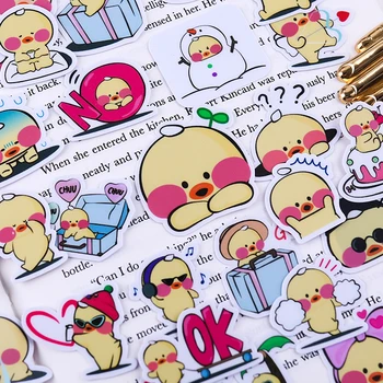 40PCS lindo de la historieta del Pato y el pingüino Pegatinas de Manualidades Y Scrapbooking pegatinas de la libreta de Estudiante de la etiqueta Decorativo pegatina juguetes de niños