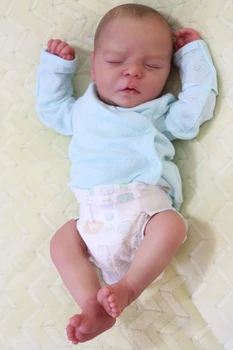 42 CM salas para niños prematuros Recién nacidos Reborn Baby Doll Darren Cerrar los Ojos Reales de la Mano de 3D Pintados con las Venas de las Múltiples Capas de la Colección de Arte de la Muñeca