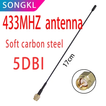 433 Mhz Antena de 5dbi Sma conector Macho Conector Recto 433MHz de acero al Carbono flexible de la Antena de la LORA LORAWAN 433 IOT antena