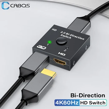 4K Conmutador KVM de la Bi-Dirección 1x2/2x1 Conmutador compatible con HDMI Splitter para PS4/3 DVD de la PC Xbox Monitor TV Box Switcher Adaptador