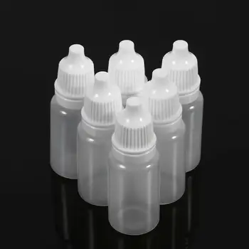 50Pcs/set 10ml Suave Vacío Exprimir Gotero Botellas de gotas de Líquido de los Recipientes de Almacenamiento de Champú Loción de Baño Pequeños Contenedores de Muestras