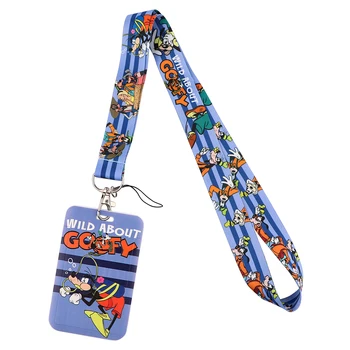 A Goofy Movie Anime Goof Troop de dibujos animados de los Cordones De las Claves de la Cadena de Tarjeta de Teléfono de la Correa para el Cuello de la Tarjeta de Crédito Tarjeta de IDENTIFICACIÓN de la Moda Regalos