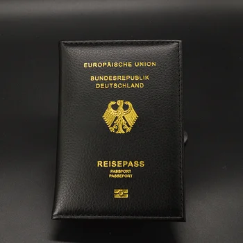 Alemania Cubierta del Pasaporte Mujeres Travel Wallet Titular de un Pasaporte de Cuero de la Pu Caso de los Pasaportes Reisepass Deutschland protector