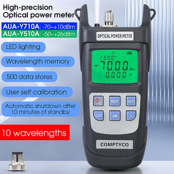AUA-Y710A/Y510A de Alta Precisión de Fibra Óptica Medidor de Potencia Con Luz LED OPM Medidor de Potencia Óptica