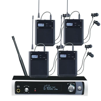 Audio inalámbrico sistema de monitoreo, de metal paquete de la cintura, el cuerpo, 100 canales, adecuado para la monitorización de escenario, la banda de actuaciones, de la iglesia