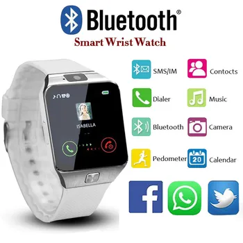 Bluetooth Reloj Inteligente DZ09 de Vestir Muñeca Reloj Teléfono 2G SIM de la Tarjeta del TF Para el Xiaomi Smartphone Android Samsung Smartwatch Hombres Mujeres
