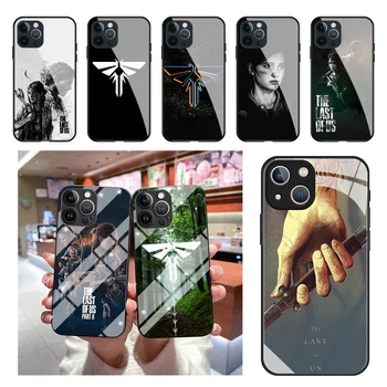 Caja del teléfono Para el iPhone 14Pro 11 12 13 Max Pro XR SE X XS Mini 7 8 14 Plus de Vidrio Templado de The Last of Us, la Parte Negra de la Cubierta