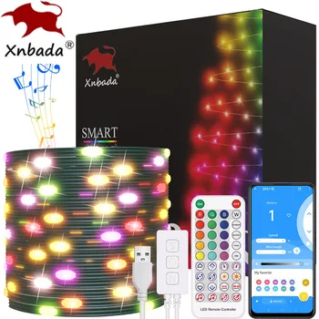 Dreamcolor de Navidad, Luces de colores LED Cadena de Iluminación WS2812B Direccionable RGBIC Módulo LED USB WS2812 Música Controlador DC5V