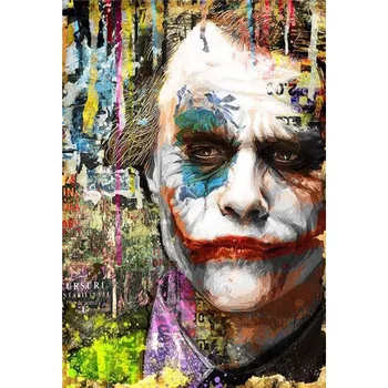 El Arte del Graffiti Joker Personajes de Películas de Diamante Pintura 5d Bricolaje Plena Plaza de Perforación de Diamante Bordado hecho a Mano del Arte del Mosaico de Decoración para el Hogar