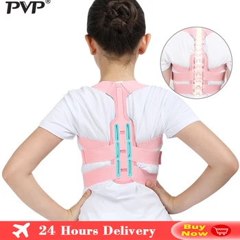 El hombro de la Espalda Abrazadera de Soporte Ajustable Corrector de Postura de la Columna vertebral Lumbar Soporte de la Correa para Niños Corsé Ortopédico