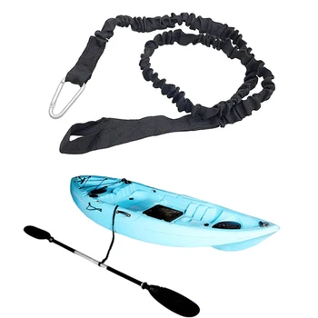 Elástico en Kayak Paddle Correa con Gancho de Seguridad de la Espiral de la Eslinga de Cable de Atar la Cuerda en Canoa de Seguridad Anti-pérdida de la Cuerda en Bote de Remo Accesorios