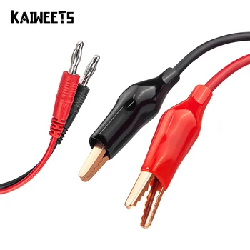 KAIWEETS KET10 Multímetro Digital con Sonda de Alambre Suave Punta de la Aguja Universal de cables de Prueba con pinzas Cocodrilo 1000V 10A