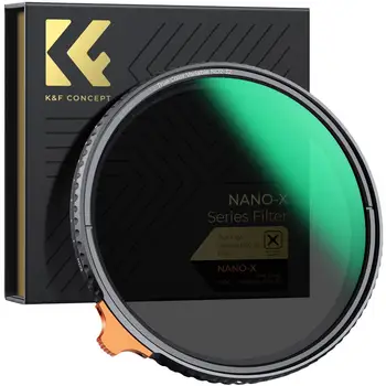 K&F Concepto 49-82mm Nano-X Variable de la Serie ND Filtro de Color Verdadero ND2-ND32 con 28 Capas de Anti-reflejo Verde de la Película Impermeable