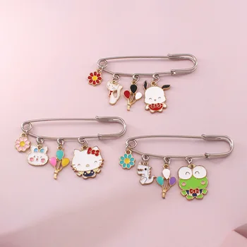 Kawaii Sanrio Accesorios Broche de Hello Kittys Mymelody Kuromi Lindo de la Personalidad de la Hebilla del Pin Insignia de la Cintura con Hebilla de Juguetes para Niñas de Regalo