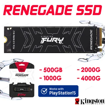 Kingston FURY Renegade 500 GB, 1 TB, 2 TB, 4 TB SSD PCIe Gen 4.0 NVMe M. 2 Funciona con PS5 Unidades de Estado Sólido Nuevo Envío Rápido