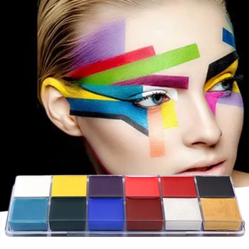 La moda de 12 Colores Flash Profesionales del Tatuaje de la Cara de Pintura de Aceite Pintura Herramientas de Maquillaje de halloween maquillaje de pinturas
