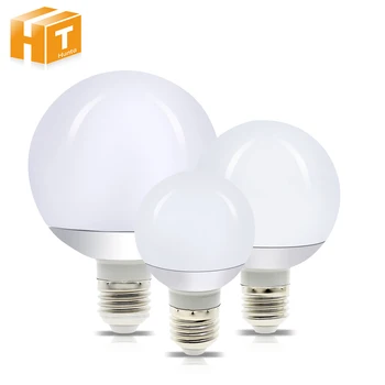 Luz de Bulbo del LED AC85-265V E27 G60 5W G80 9W G95 12W G125 18W LED Blanca Grande de la Burbuja para la Iluminación Decorativa.