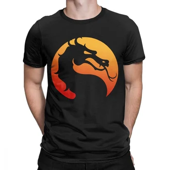 Mortal Kombat Logo de la Camiseta Popular Juego de Lucha de Camiseta de los Hombres de Algodón de la Novedad de la Camiseta de Manga Corta Ropa de Regalo