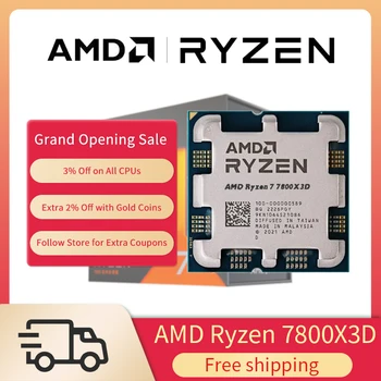 Nueva AMD RYZEN™ 7 7800X3D Juego de Procesador 8-Core De 16 Hilo de la CPU 5NM 96M Socket AM5 Sin Ventilador