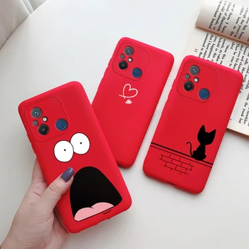 Para Redmi 12C Caso Lindo del Gato de dibujos animados de Candy Pintado de fondo Suave Cubierta del Teléfono Para Xiaomi Redmi 12C 4G Funda Redmi 11A Casos 2023 Coque