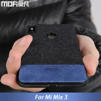 Para Xiaomi Mi Mix 3 Cubierta de la funda Mofi carcasa Trasera Original de Silicona Mix3 Cubierta de Coque Tejido de Protección a prueba de Golpes de Mi Mix 3 5G Caso