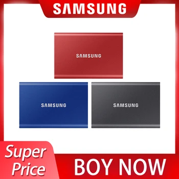 Samsung T7 SSD de 500 GB, 1 TB, 2 TB de Alta Velocidad Externa de Disco Duro la Unidad de Disco de Estado Sólido USB 3.2 Gen2 Portable SSD Para el ordenador Portátil de Escritorio