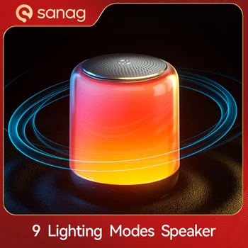 Sanaag X10 Inalámbrico Bluetooth Altavoz 9 Modos de Iluminación de 360° de la Serpentina de la Pantalla de 10H Tiempo de Juego Mini Altavoz Portátil