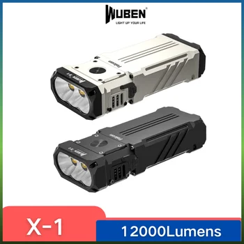 WUBEN X-1 12000Lumens de Tipo C, Linterna Recargable Potente y Fácil de Llevar a la Luz de la Bicicleta Linterna