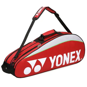 YONEX Badminton Raqueta Bolsa Para 3 Raquetas Impermeable Solo Hombro Volante de Raquetas de la Bolsa de Deportes Con Zapatos de Compartimiento