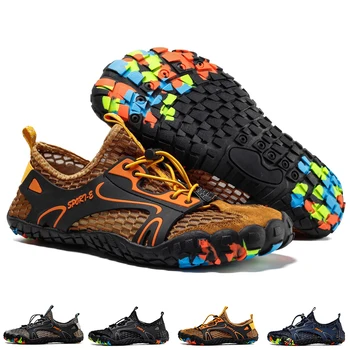 Zapatos de senderismo para los Hombres de Verano Transpirable Impermeable de los Hombres Zapatos de Trekking No-el Deslizamiento de la Montaña de los Zapatos de Escalada de Agua Zapatos de Hombre 2023