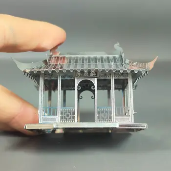 Zuiweng Pabellón de China Antigua Arquitectura 3D del Edificio del Metal de Rompecabezas de DIY hecho a Mano Montado Juguetes de modelos de Tiempo libre Regalos