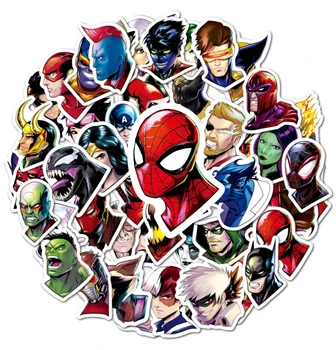 10/50/100Pcs Disney Marvel Pegatinas Vengadores Ironman de Spiderman de los Superhéroes de Carácter Comics Pegatinas Maleta Portátil Nevera Coche
