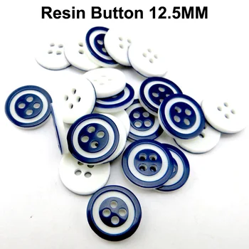 100PCS Camisa Azul de Botones de Resina de 12,5 MM se Adapta Capa de Botas de Costura, Ropa de Accesorios de Niños Botón de la Prenda R-370