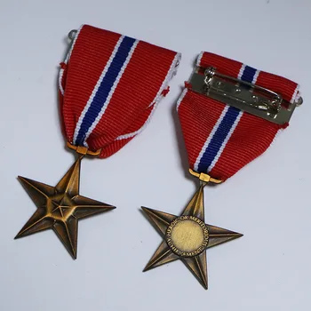 1PC Ejército de Estados unidos el Premio de Bronce de Cinco puntas de la Estrella de Honor de la Medalla de Re-grabado en Tres Dimensiones Pin Insignia de Artesanía