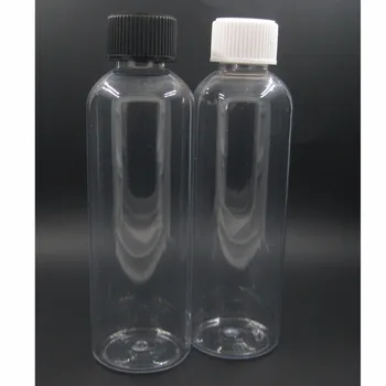 2 oz de 100 ml 120 ml 150 ml 200 ml 250 ml 300 ml 500 ml Botella de Plástico vacía, claro botellas de PET, con negro/blanco niño-resistente tapa de seguridad