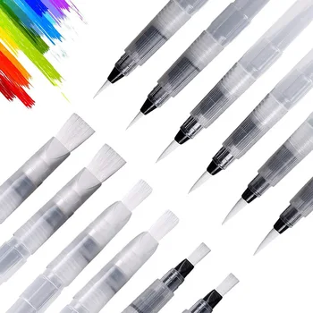 3/6Peices Recargables Cepillo de la Pintura del Color de Agua Cepillo Suave Pincel de Acuarela Pluma de Tinta para Pintar Calligraph Dibujo de Suministros de Arte