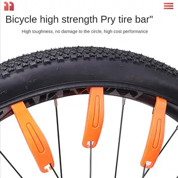 3pcs/set de bicicleta Bicicleta Neumático de Nylon Palancas Palanca de Palanca de Acero del Neumático Cuchara de Palo Tubo de la Herramienta de Reparación de