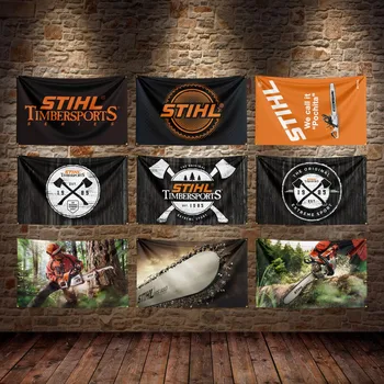 3X5Ft Stihl Timbersports de la Serie de la Bandera de Poliéster Impresión Digital Banner Para la Decoración