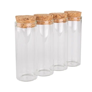 5 x 40 ml 30*80 mm tubos de Vidrio frasco de Vidrio con Tapas de Corcho que Deseen botellas, Frascos de Vidrio, Frascos de Especias Tubos de Prueba para el Arte