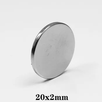 5~100pcs 20x2 mm Poderoso Magnético Fuerte imán 20mmx2mm Permanente de los Imanes de Neodimio disco 20x2mm Imán Redondo hoja 20*2