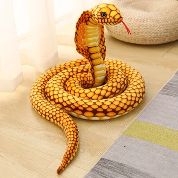 80cm Realista Cobra la Figura Real de Python Pit Viper Juguete de la Felpa Suave Peluche de la Serpiente Decoración de Regalos de Cumpleaños para los Niños