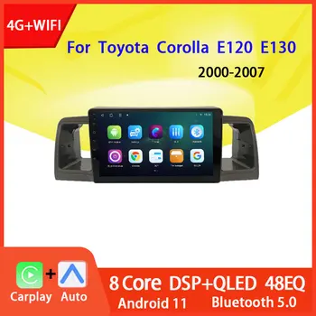 Android Radio del Coche para Toyota Corolla E120 E130 2000-2007 Multimedia Reproductor de Vídeo GPS de Navegación estéreo Carplay 4G Jefe de la Unidad de 2din