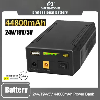Banco de la alimentación 19V 24V Batería Recargable de la batería de litio 18650 mah 44800,Auxiliar de Gran Capacidad 18650 batería del banco del poder de 44800mah UPS