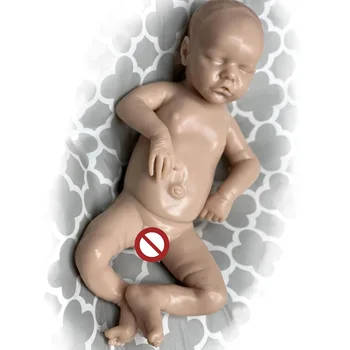 Bebê Renacer 45CM Sin pintar Completo de Silicona Sólida Reborn Dolls Doble A & B Artesanales Real Reborn Doll Corpo De Silicona Inteiro