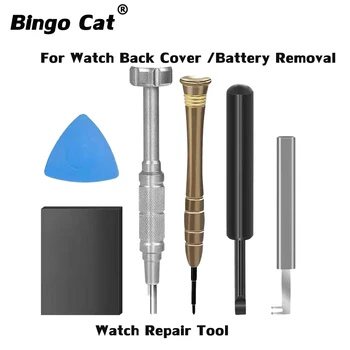 Bingo cat 6 en 1 Kit de herramientas de Reparación de relojes Apple Watch de la Pantalla LCD Cubierta de la Correa de la Batería Accesorios de la Palanca de Eliminación de Apertura